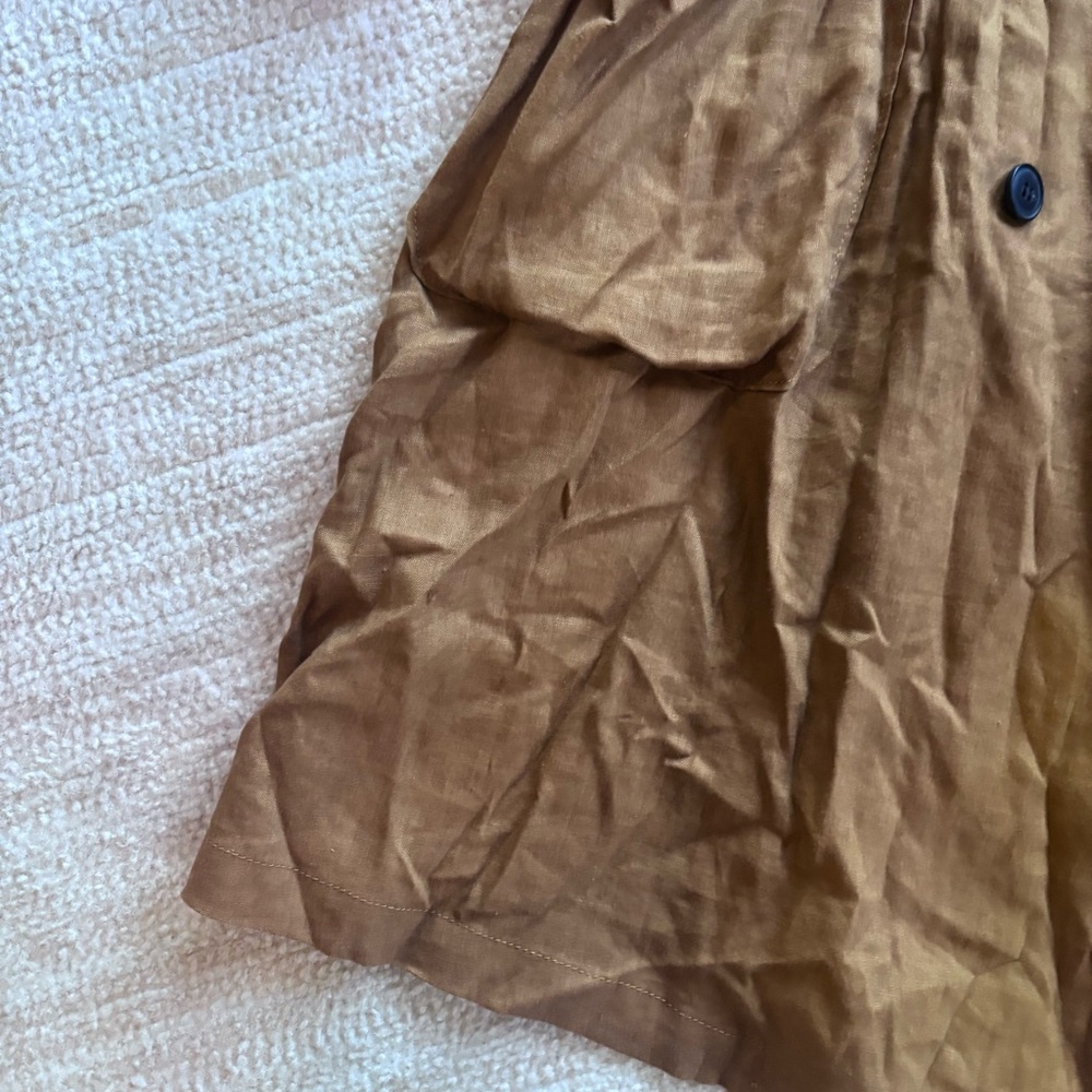 Zara Tan Double-Breasted Trench Coat Dress NWT - Picture 7 of 13